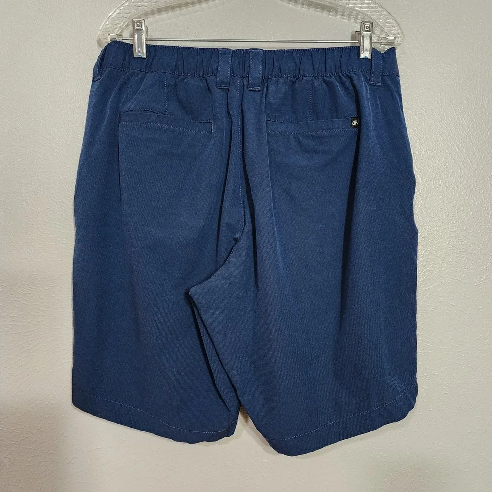 Banana Republic Men's Navy Blue Flat Front Side Pockets Golf Shorts Size: 36